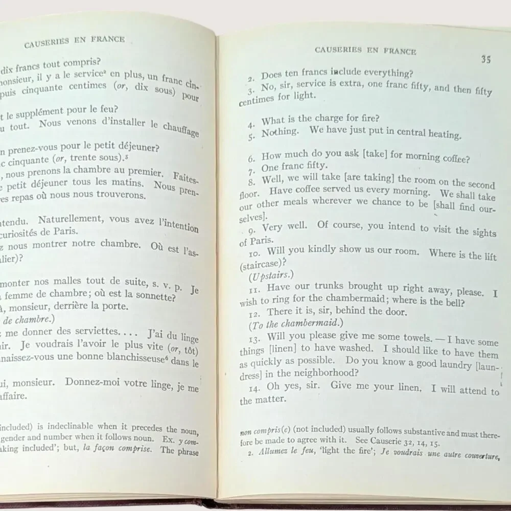 1918 Causeries En France Heath E E Pattou Hardcover Book